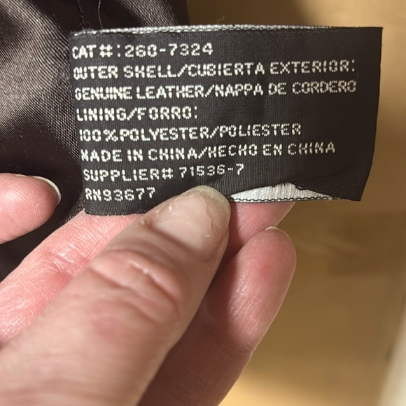 Worthington Lambskin Brown Leather Jacket with Zip-Up Closure and Casual Style - Picture 11 of 12